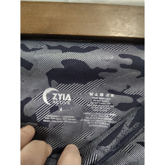 Zyia Active Womens Blue Gray Camo Soft Mid Rise Leggings Size 4 - Picture 2 of 6
